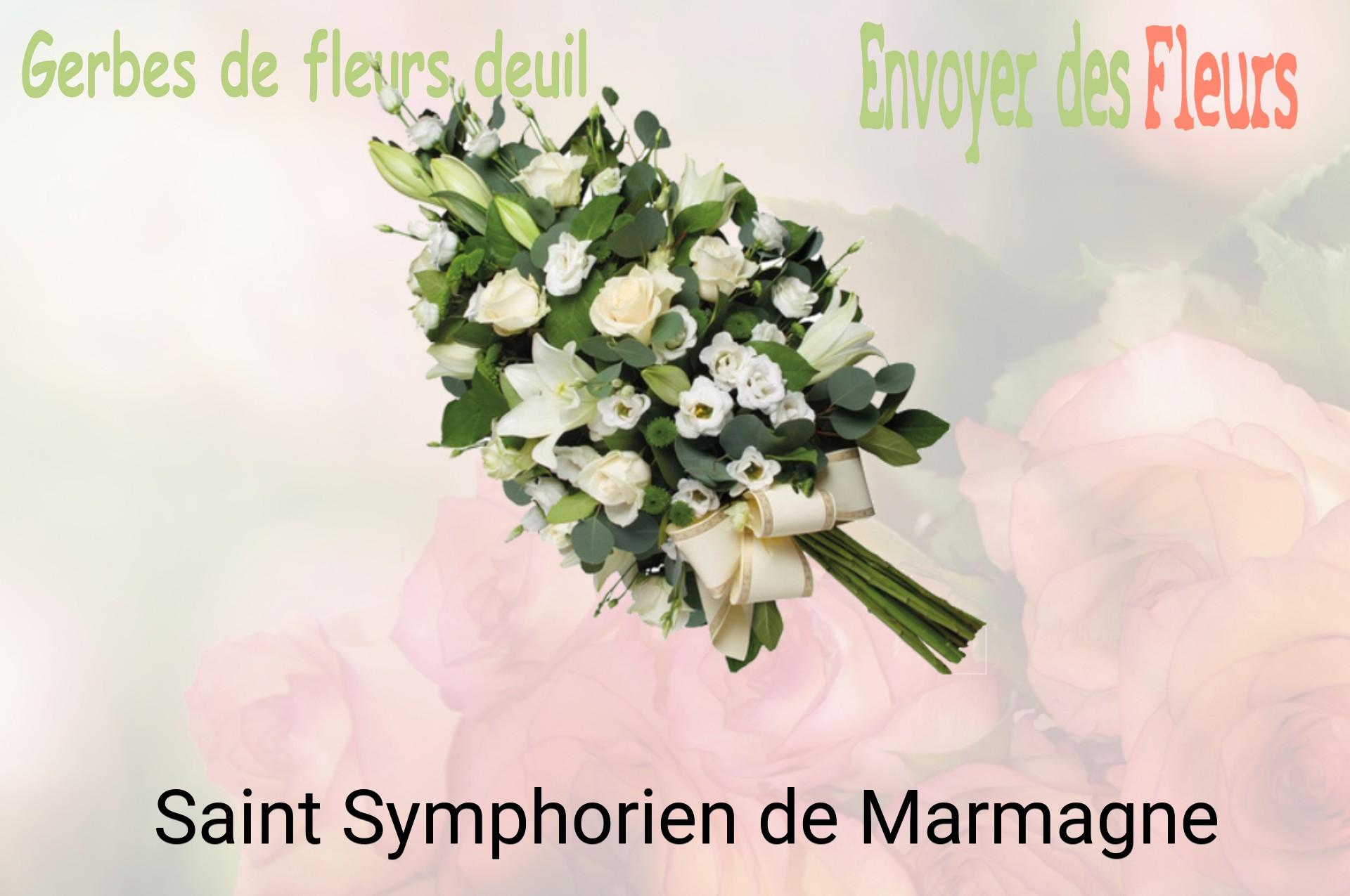 Gerbe de fleurs de deuil livrée à Saint-Symphorien-de-Marmagne